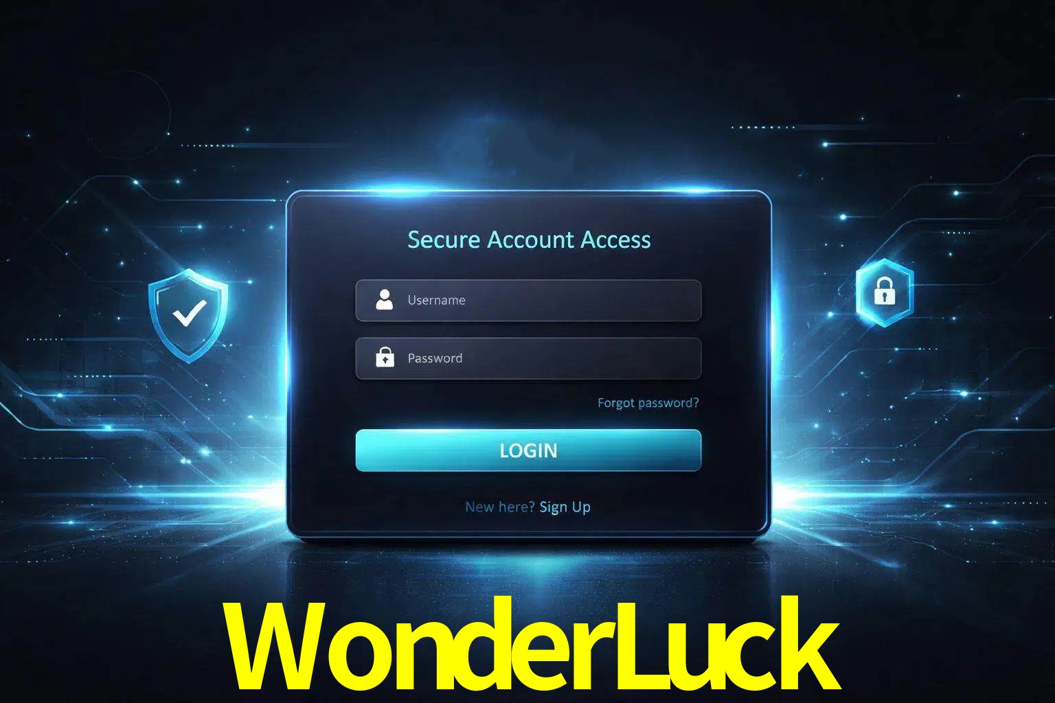 Pantalla de inicio de sesión de cuenta WonderLuck para usuarios en México